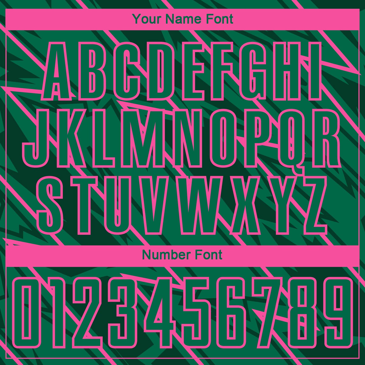 Custom Kelly Green Pink Lightning Sublimation Soccer Uniform Jersey Limited