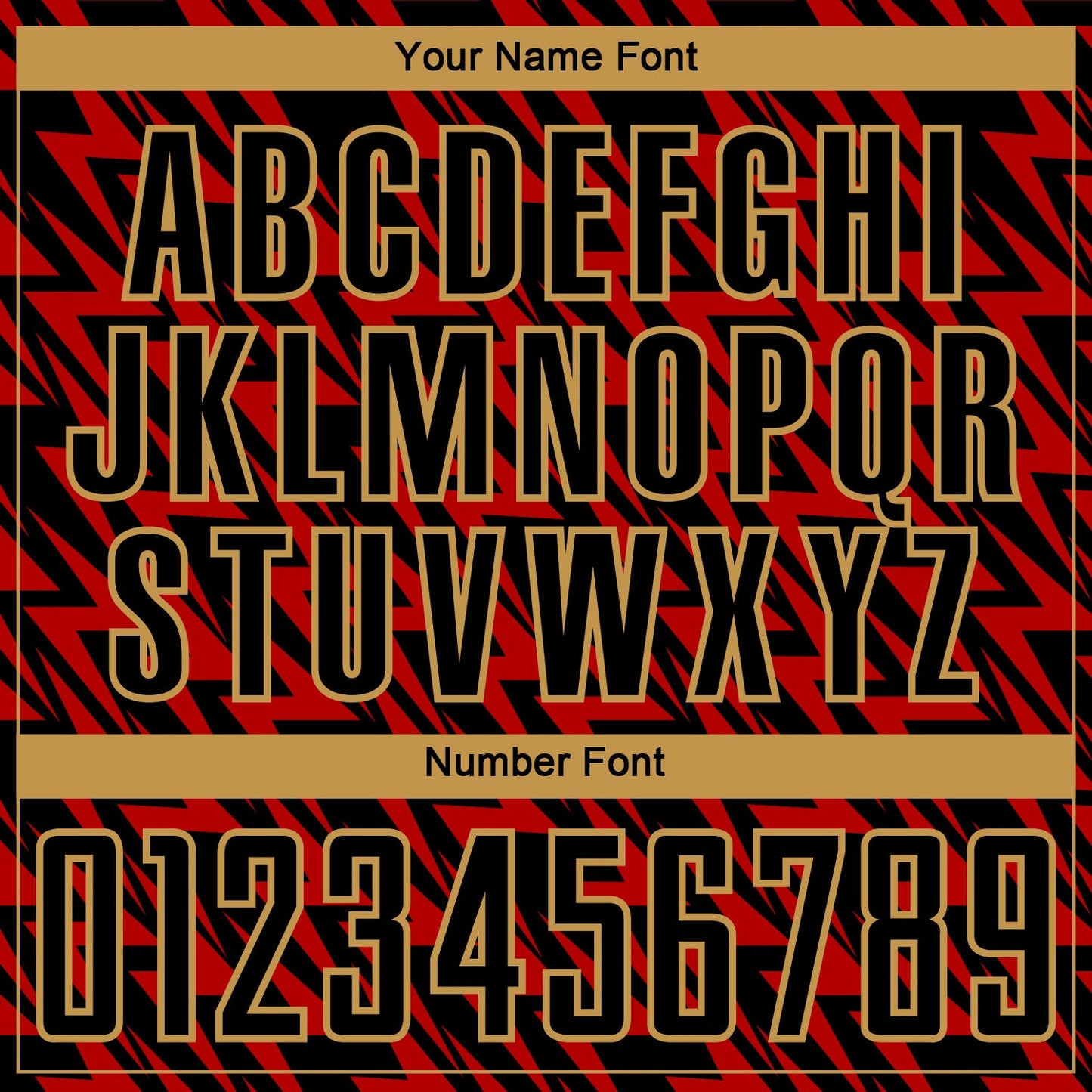 Custom Black Red-Old Gold Lightning Sublimation Soccer Uniform Jersey Limited