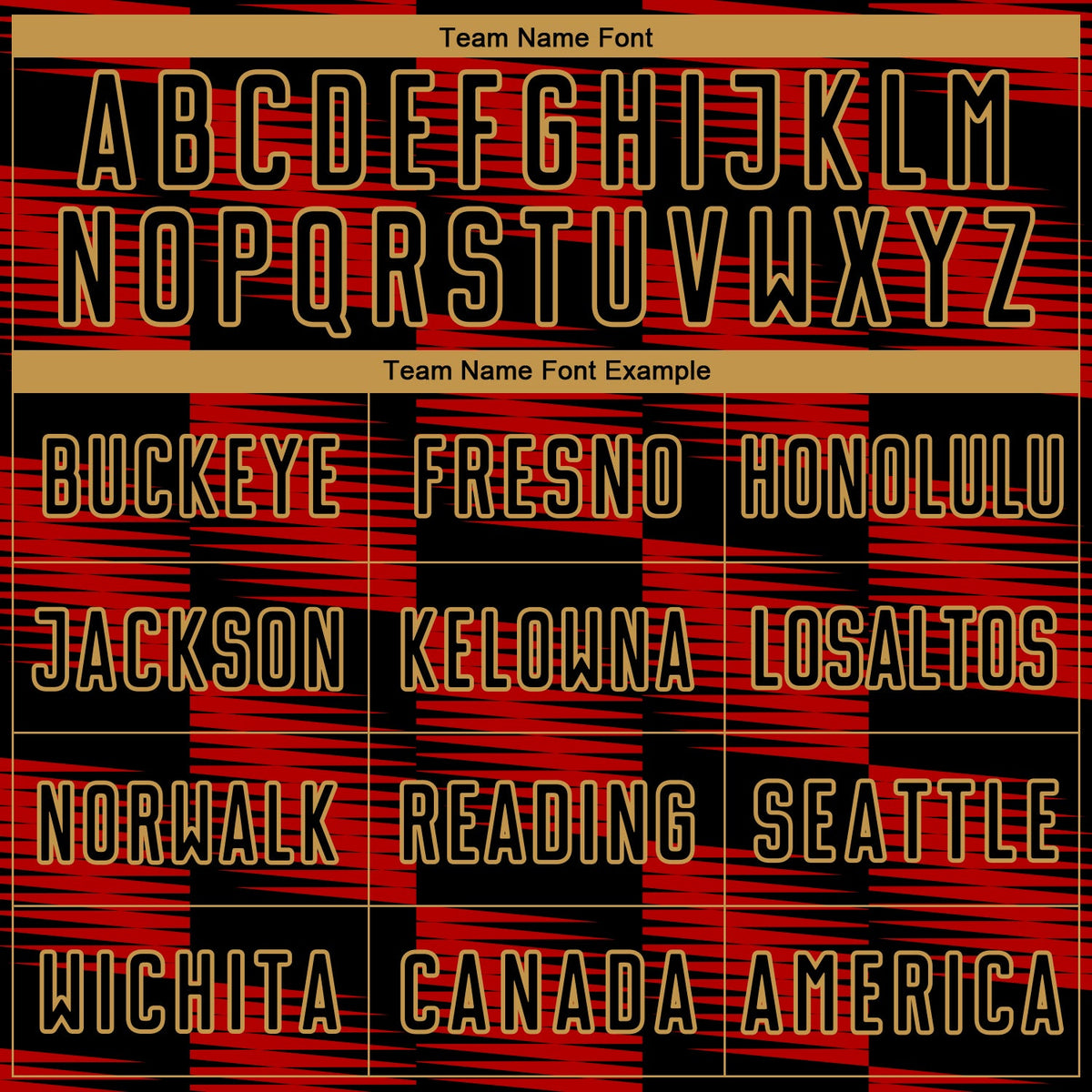 Custom Black Red-Old Gold Lines Sublimation Soccer Uniform Jersey Limited