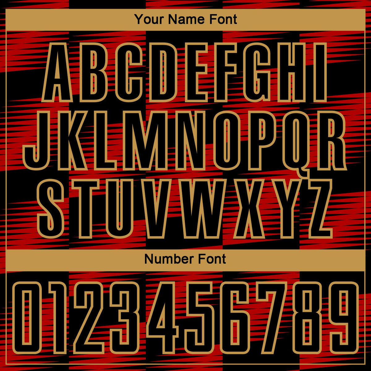 Custom Black Red-Old Gold Lines Sublimation Soccer Uniform Jersey Limited