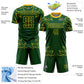 Custom Green Yellow Geometric Shapes Sublimation Soccer Uniform Jersey Limited