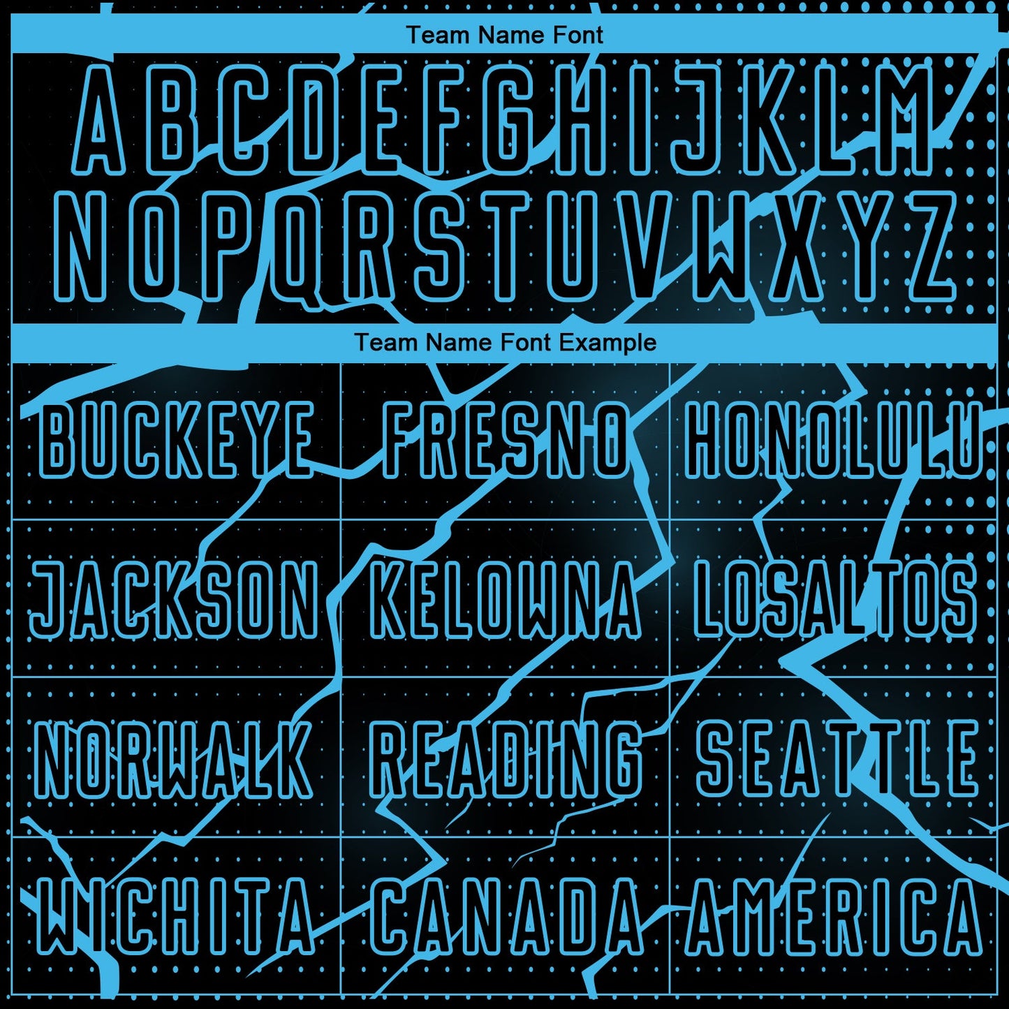 Custom Black Sky Blue Lightning Sublimation Soccer Uniform Jersey Limited