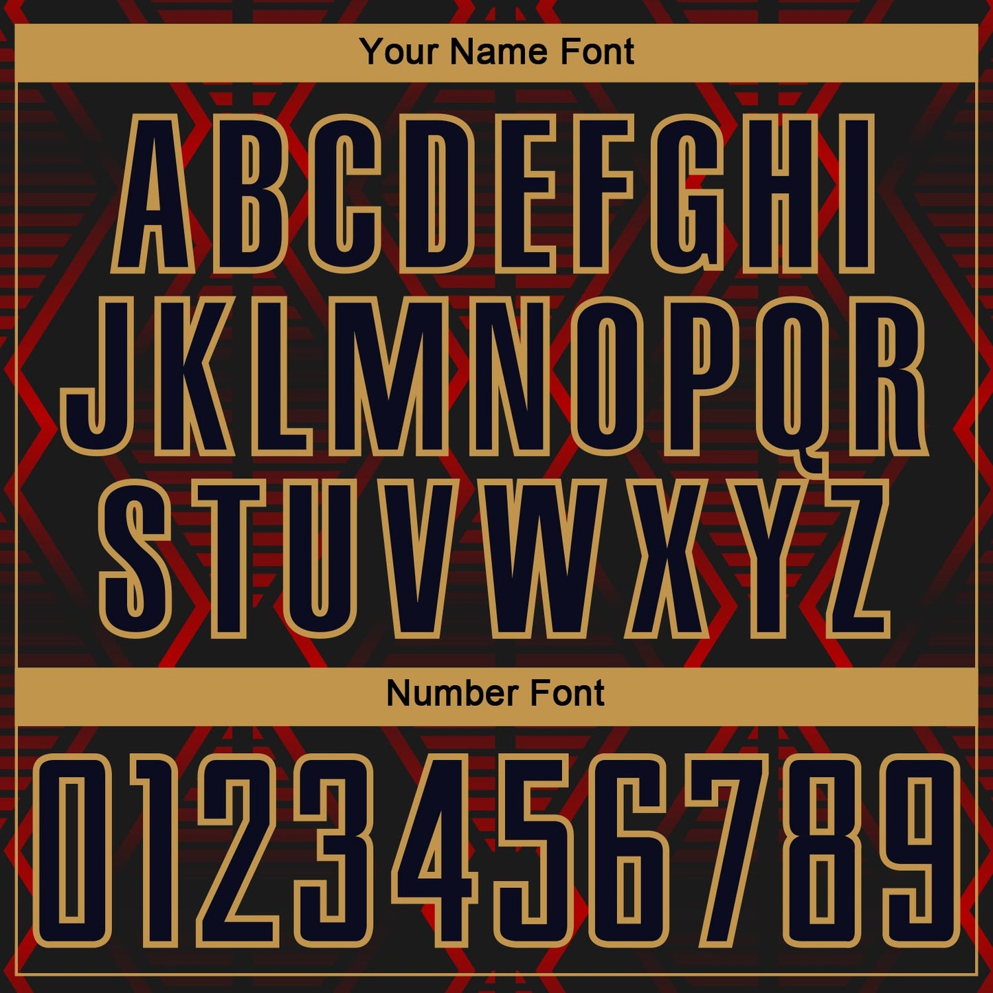 Custom Black Red-Old Gold Geometric Shapes Sublimation Soccer Uniform Jersey Limited