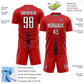 Custom Red White-Black Arrow Shapes Sublimation Soccer Uniform Jersey Limited