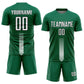 Custom Kelly Green White-Black Arrow Shapes Sublimation Soccer Uniform Jersey Limited