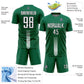 Custom Kelly Green White-Black Arrow Shapes Sublimation Soccer Uniform Jersey Limited