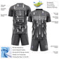Custom Steel Gray White Geometric Shapes Sublimation Soccer Uniform Jersey Limited