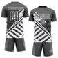 Custom Steel Gray White Lines Sublimation Soccer Uniform Jersey Limited