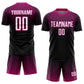 Custom Black White-Deep Pink Halftone Dots Sublimation Soccer Uniform Jersey Limited