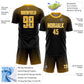 Custom Black Gold-White Halftone Dots Sublimation Soccer Uniform Jersey Limited
