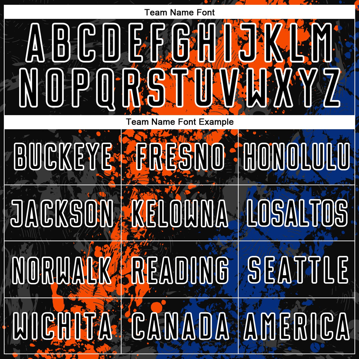 Custom Black Orange-Royal Dripping Splatter Art Sublimation Soccer Uniform Jersey Limited