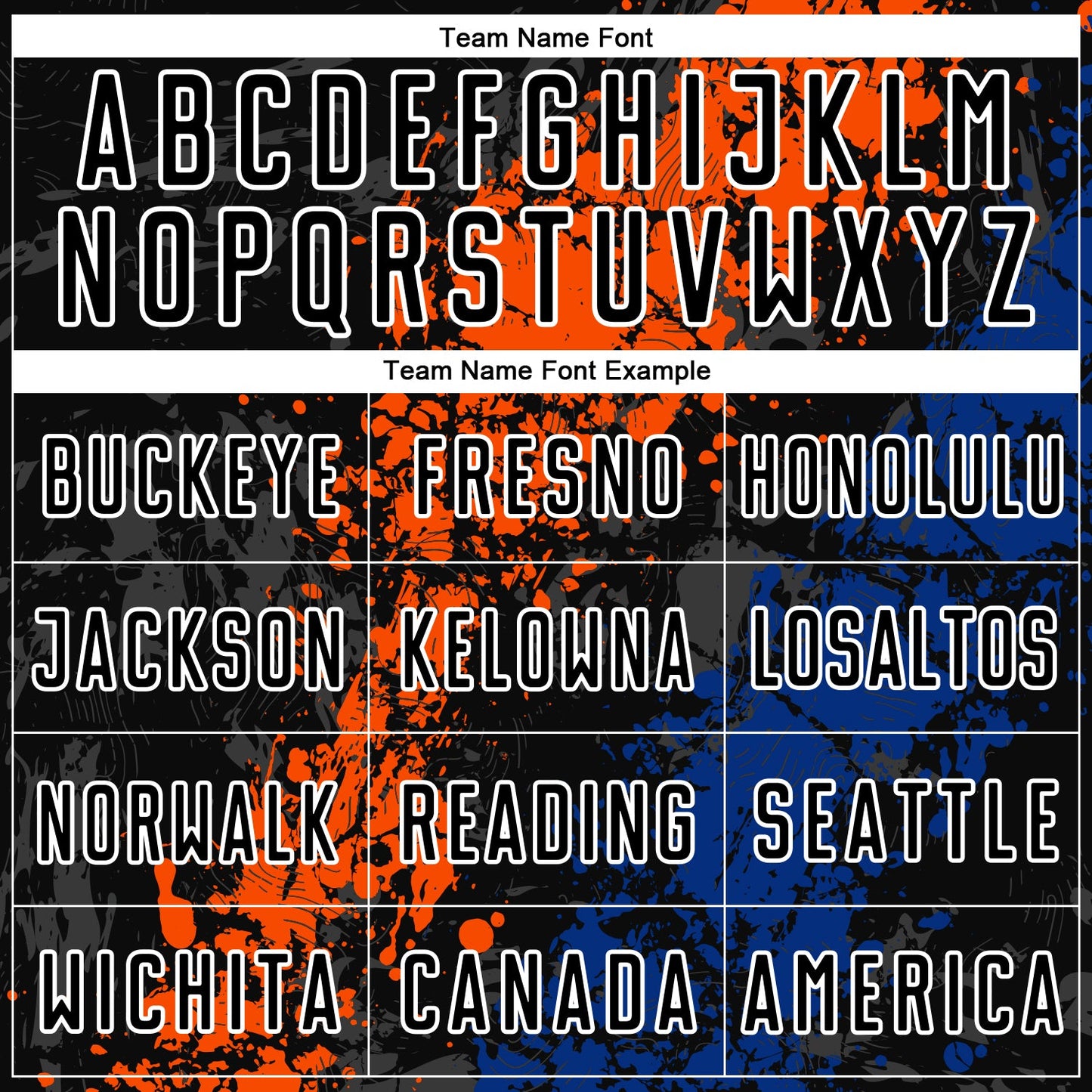 Custom Black Orange-Royal Dripping Splatter Art Sublimation Soccer Uniform Jersey Limited