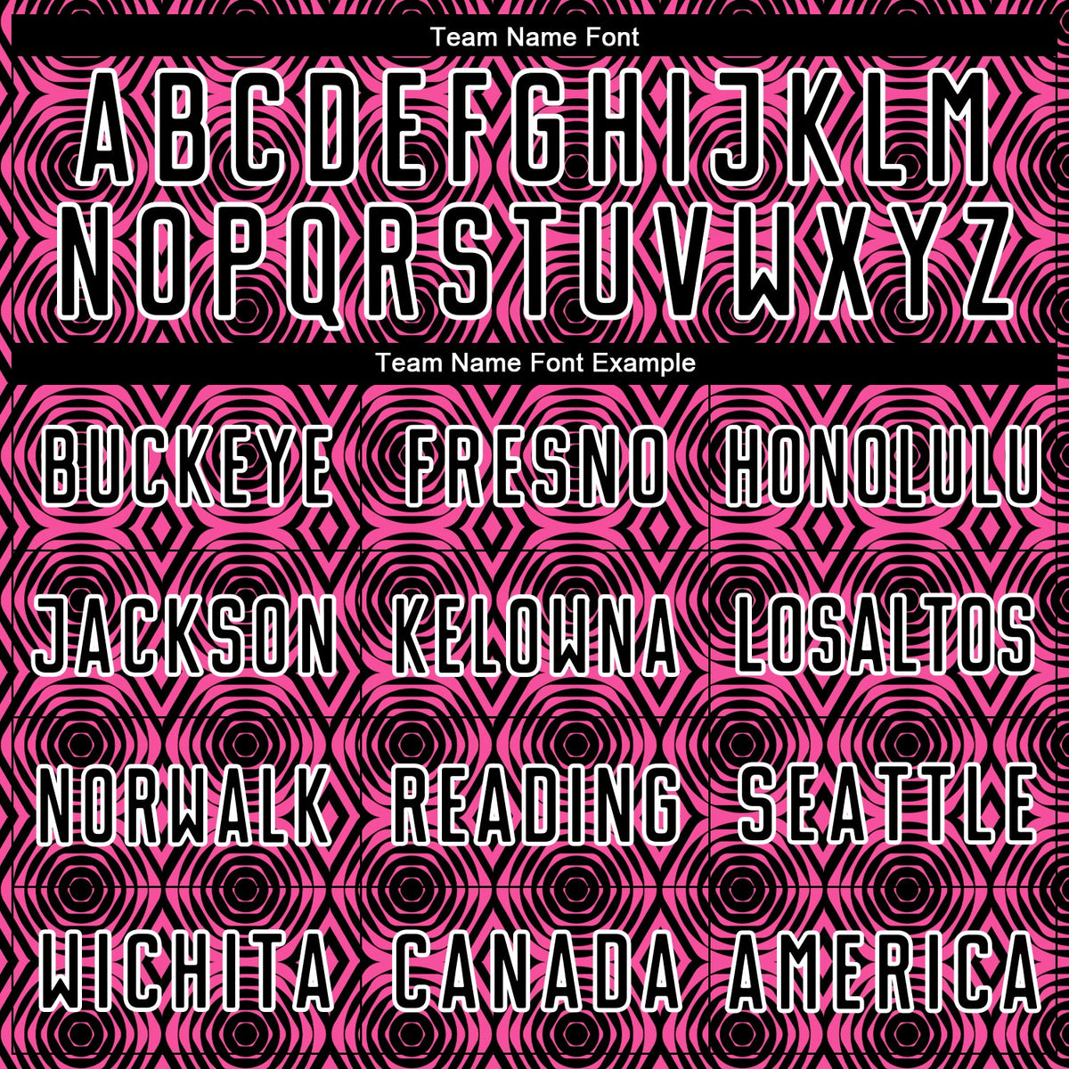 Custom Pink Black-White Geometric Shapes Sublimation Soccer Uniform Jersey Limited