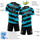Custom Black Lakes Blue-White Splash Sublimation Soccer Uniform Jersey Limited
