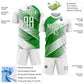 Custom White Grass Green Line Sublimation Soccer Uniform Jersey Limited