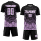 Custom Black Light Purple-White Line Sublimation Soccer Uniform Jersey Limited