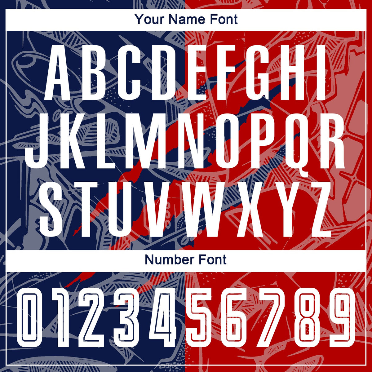 Custom Graffiti Pattern Red-Navy USA Scratch Sublimation Soccer Uniform Jersey Limited