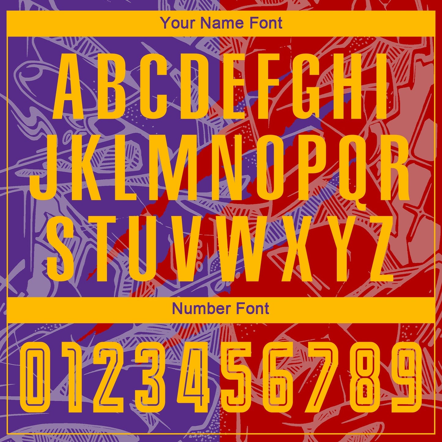 Custom Graffiti Pattern Yellow Red-Purple Scratch Sublimation Soccer Uniform Jersey Limited