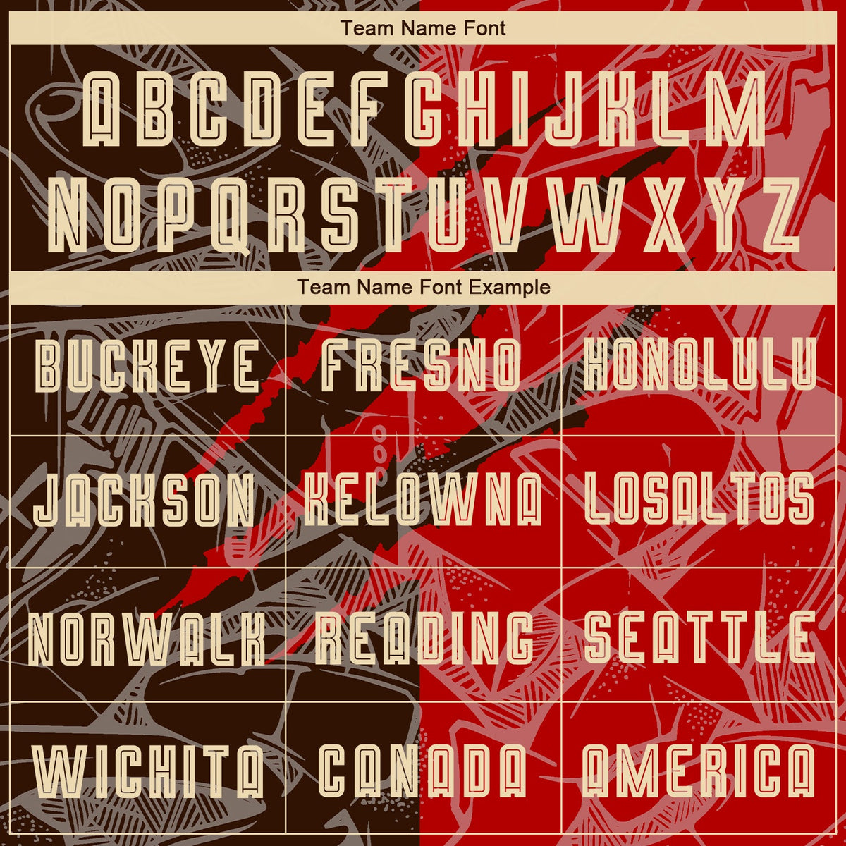 Custom Graffiti Pattern City Cream Red-Brown Scratch Sublimation Soccer Uniform Jersey Limited