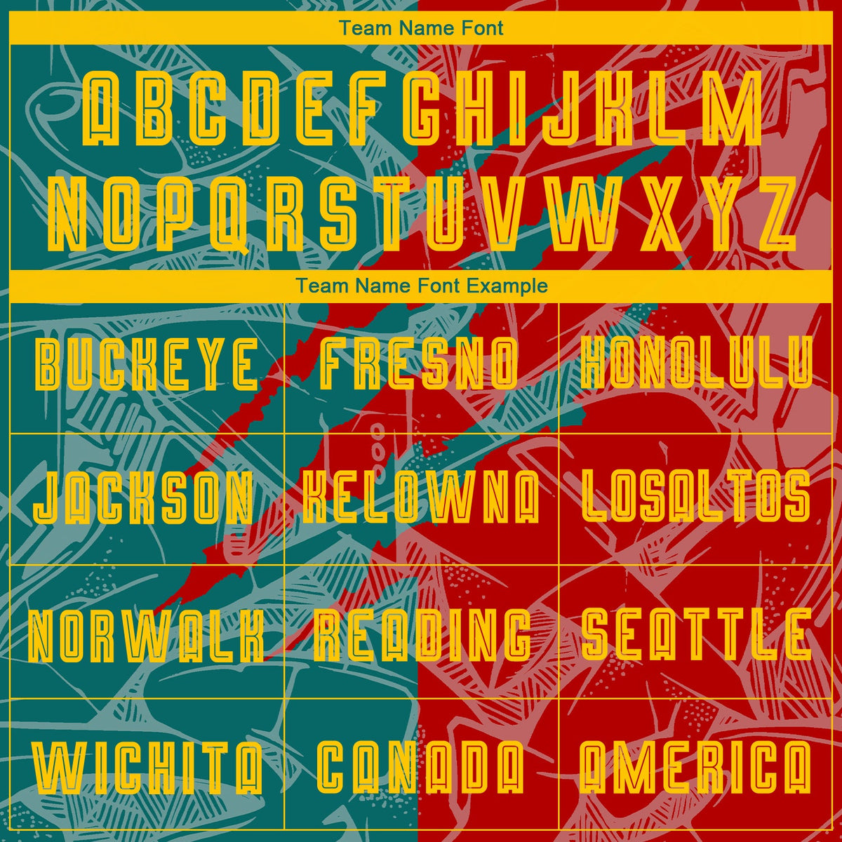 Custom Graffiti Pattern Yellow Red-Teal Scratch Sublimation Soccer Uniform Jersey Limited