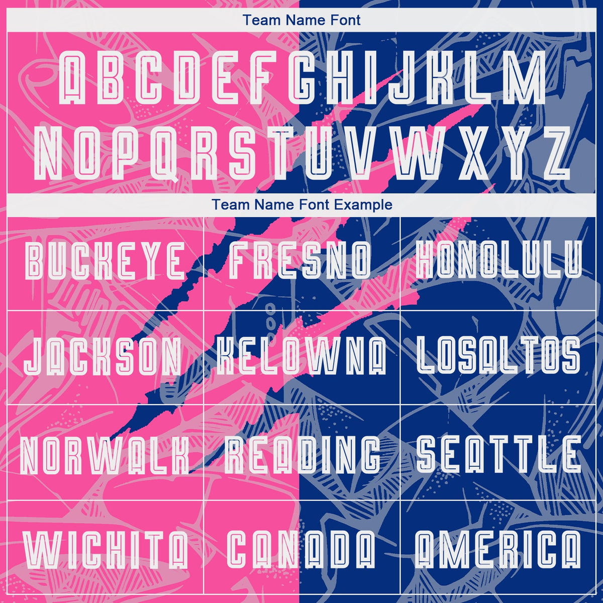 Custom Graffiti Pattern Pink-Royal Scratch Sublimation Soccer Uniform Jersey Limited