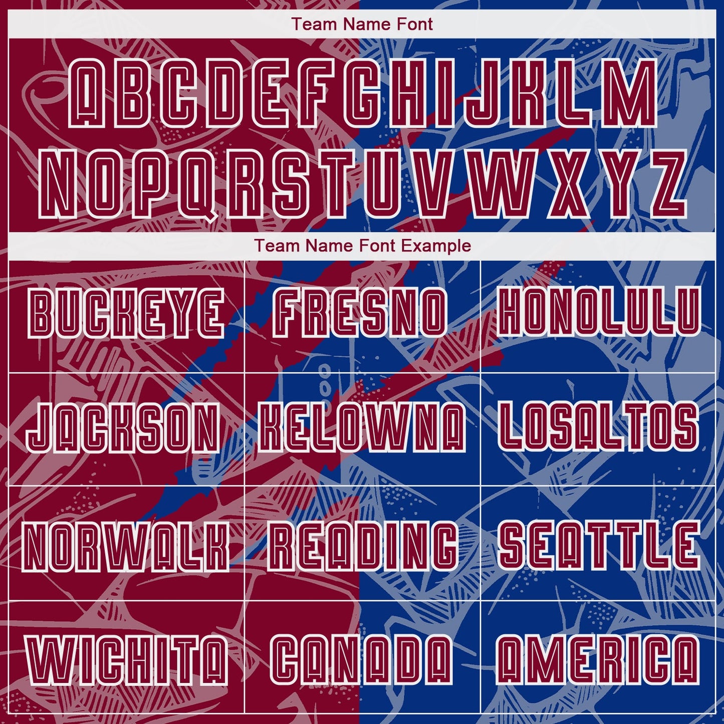 Custom Graffiti Pattern Maroon-Royal Scratch Sublimation Soccer Uniform Jersey Limited