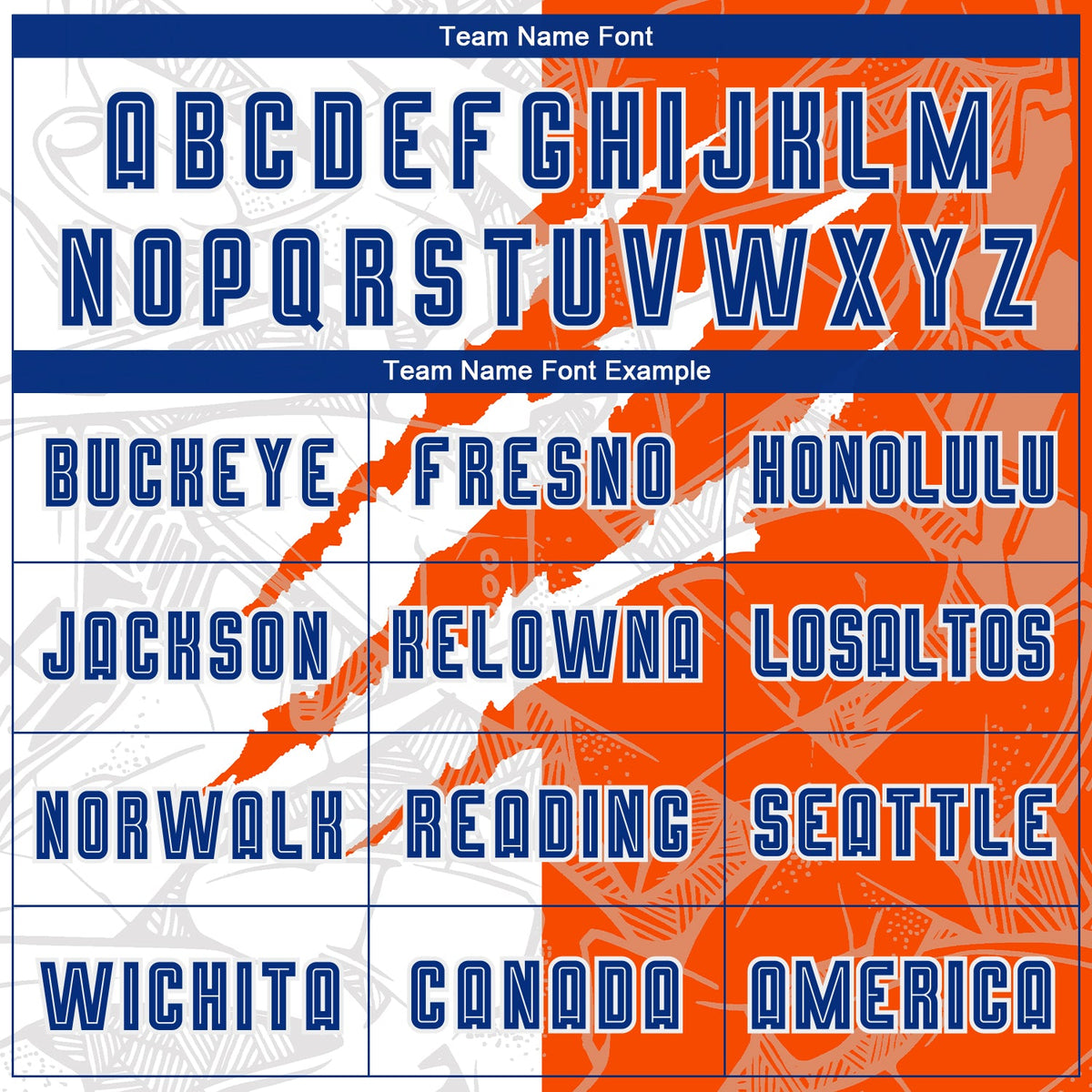 Custom Graffiti Pattern Royal-Orange Scratch Sublimation Soccer Uniform Jersey Limited