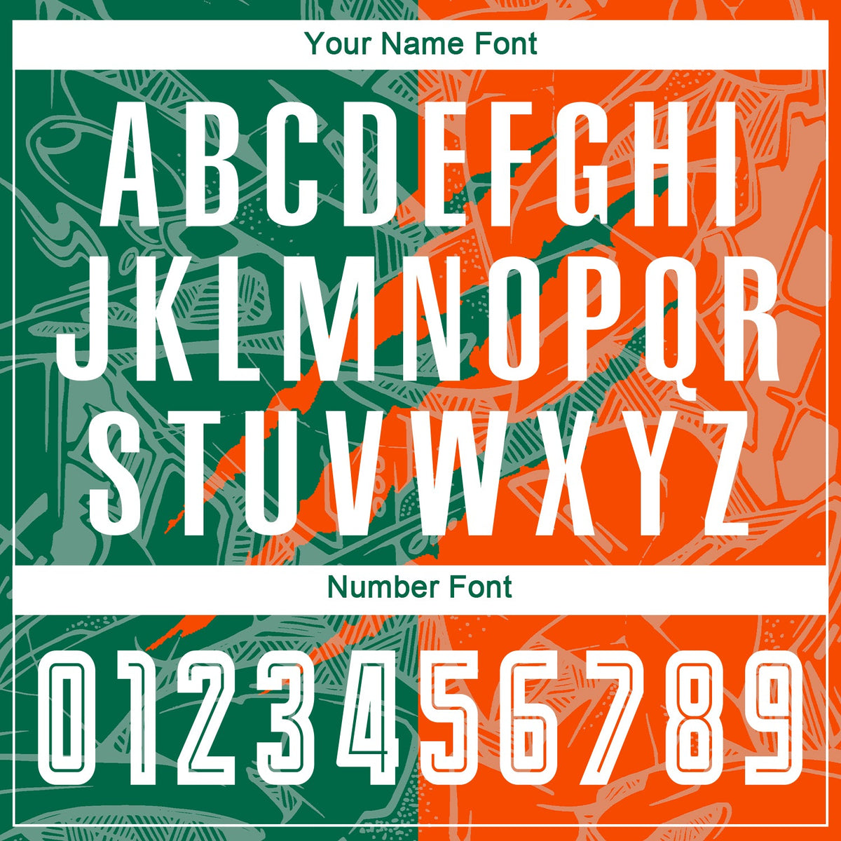 Custom Graffiti Pattern Kelly Green-Orange Scratch Sublimation Soccer Uniform Jersey Limited