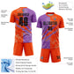 Custom Graffiti Pattern Black Medium Purple-Orange Scratch Sublimation Soccer Uniform Jersey Limited