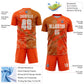 Custom Graffiti Pattern Texas Orange-Orange Scratch Sublimation Soccer Uniform Jersey Limited