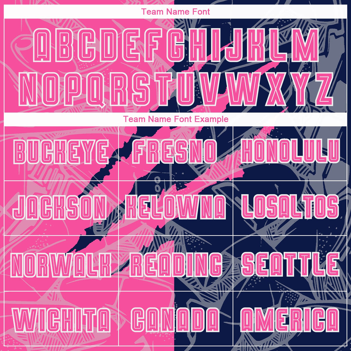 Custom Graffiti Pattern Pink-Navy Scratch Sublimation Soccer Uniform Jersey Limited