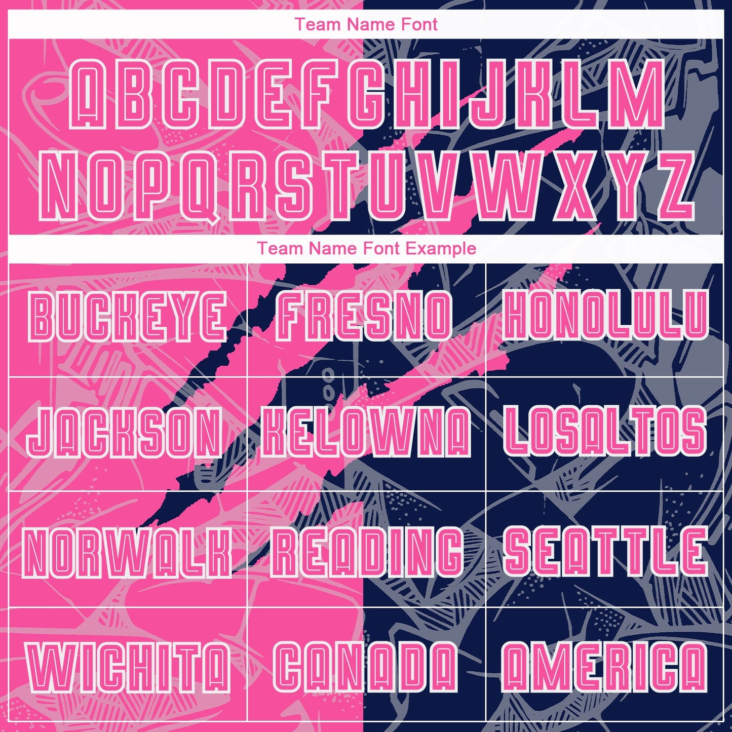 Custom Graffiti Pattern Pink-Navy Scratch Sublimation Soccer Uniform Jersey Limited