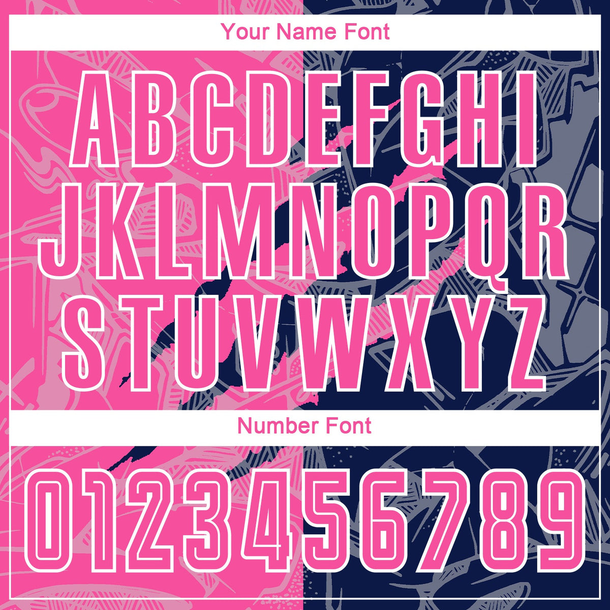 Custom Graffiti Pattern Pink-Navy Scratch Sublimation Soccer Uniform Jersey Limited