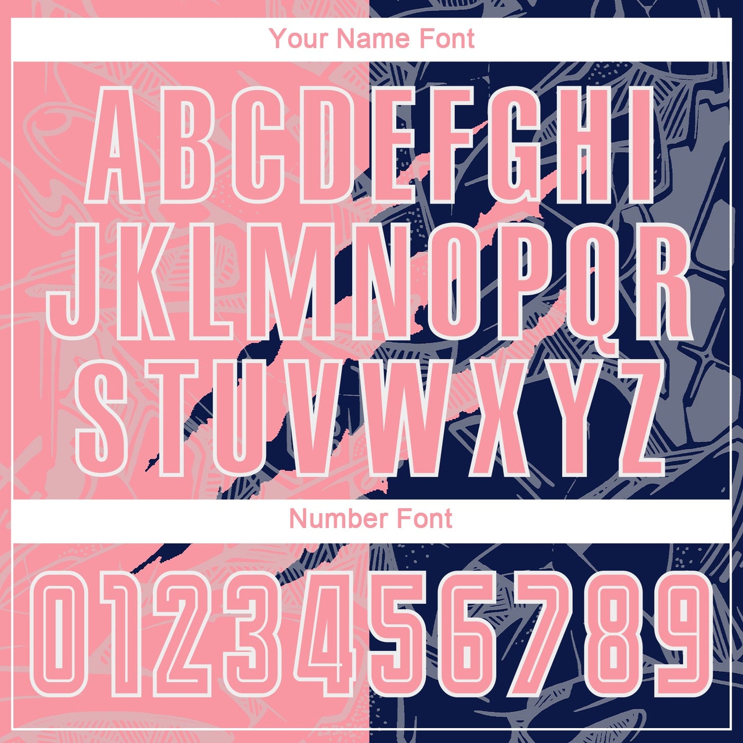 Custom Graffiti Pattern Medium Pink-Navy Scratch Sublimation Soccer Uniform Jersey Limited