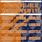 Custom Graffiti Pattern Texas Orange-Navy Scratch Sublimation Soccer Uniform Jersey Limited