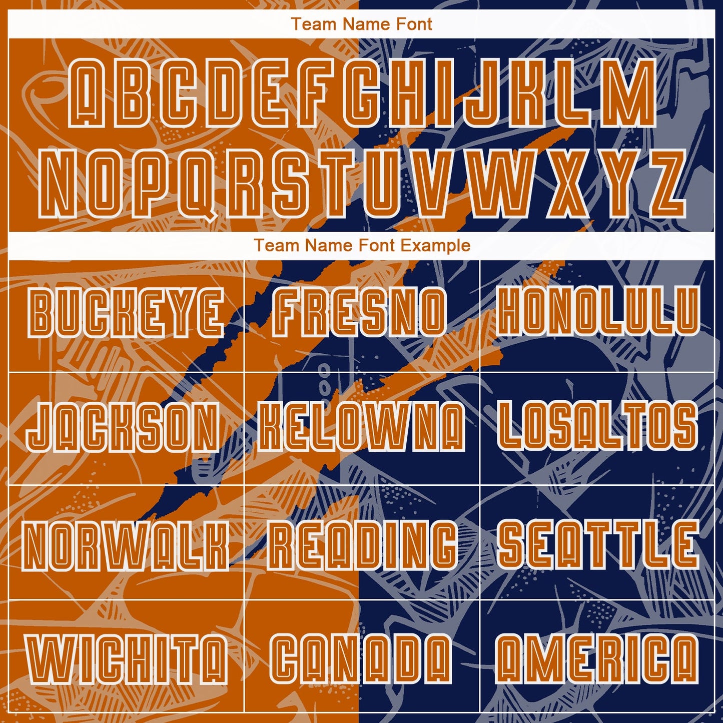 Custom Graffiti Pattern Texas Orange-Navy Scratch Sublimation Soccer Uniform Jersey Limited