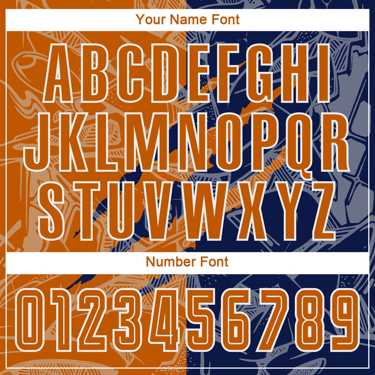 Custom Graffiti Pattern Texas Orange-Navy Scratch Sublimation Soccer Uniform Jersey Limited