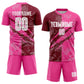 Custom Graffiti Pattern Crimson-Pink Scratch Sublimation Soccer Uniform Jersey Limited