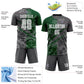 Custom Graffiti Pattern Steel Gray-Green Scratch Sublimation Soccer Uniform Jersey Limited