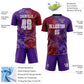 Custom Graffiti Pattern Maroon-Purple Scratch Sublimation Soccer Uniform Jersey Limited