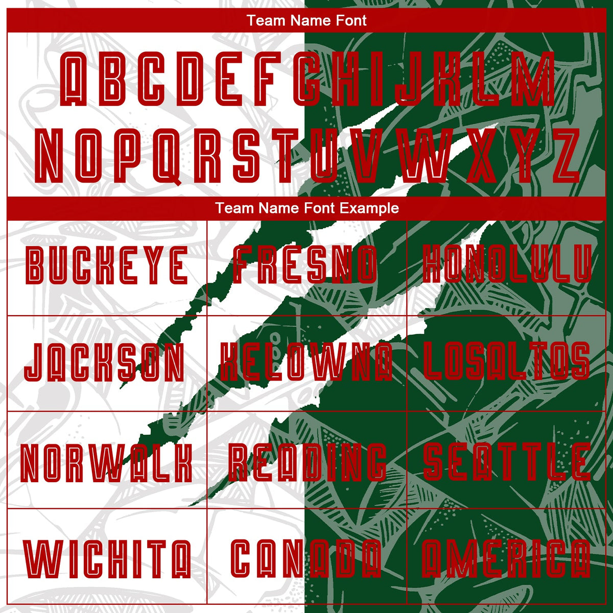 Custom Graffiti Pattern Red-Green Scratch Sublimation Soccer Uniform Jersey Limited