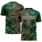 Custom Graffiti Pattern Olive-Green Scratch Sublimation Soccer Uniform Jersey