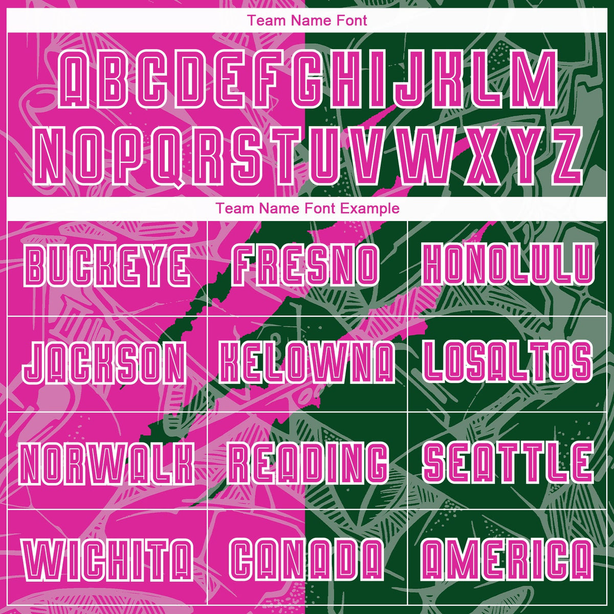 Custom Graffiti Pattern Deep Pink-Green Scratch Sublimation Soccer Uniform Jersey Limited