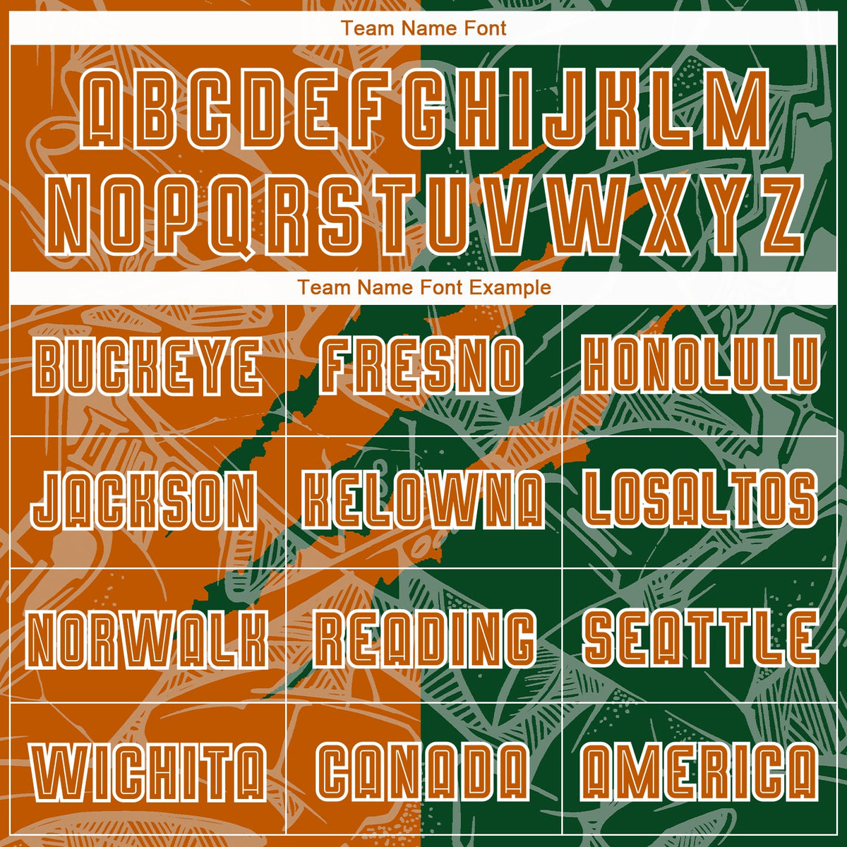 Custom Graffiti Pattern Texas Orange-Green Scratch Sublimation Soccer Uniform Jersey Limited