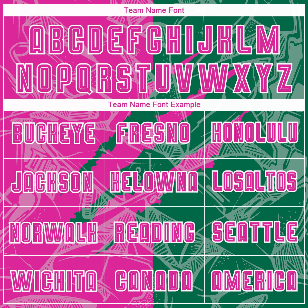 Custom Graffiti Pattern Deep Pink-Kelly Green Scratch Sublimation Soccer Uniform Jersey Limited