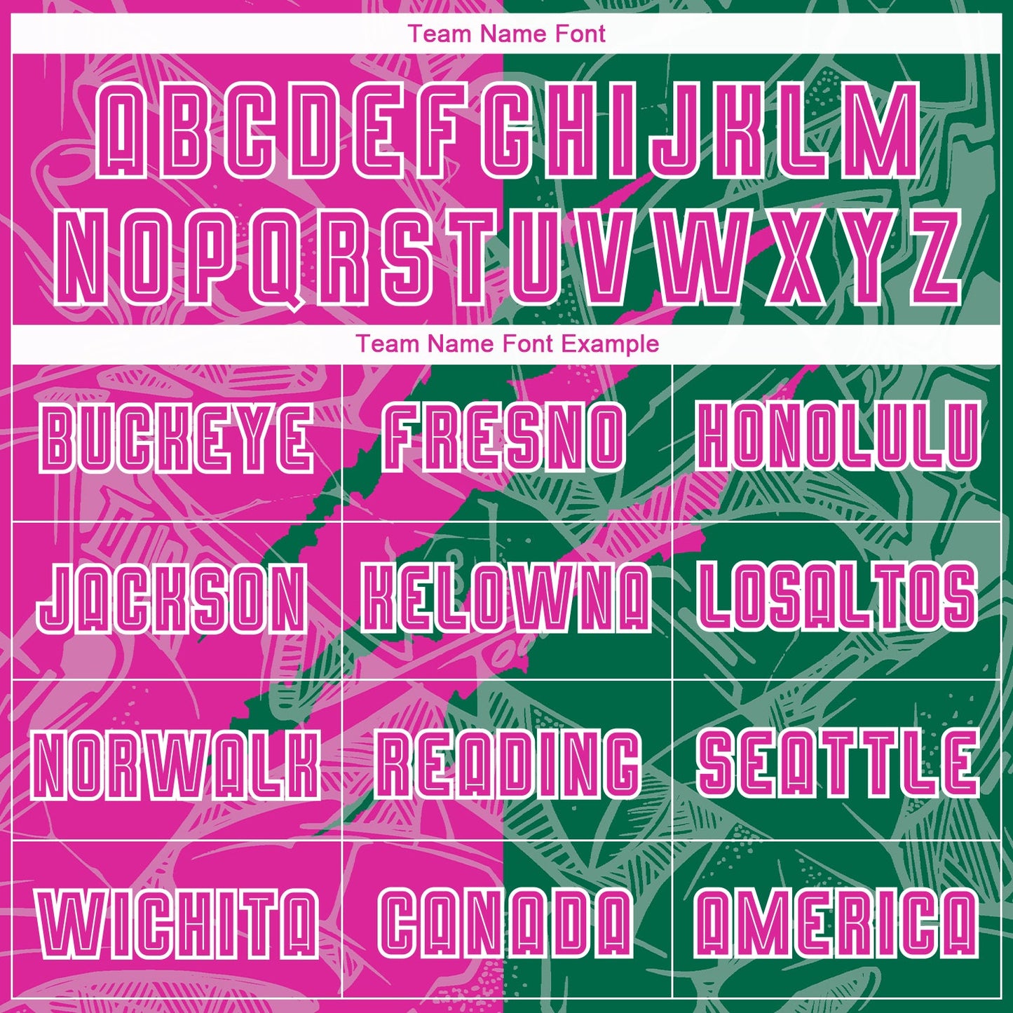 Custom Graffiti Pattern Deep Pink-Kelly Green Scratch Sublimation Soccer Uniform Jersey Limited