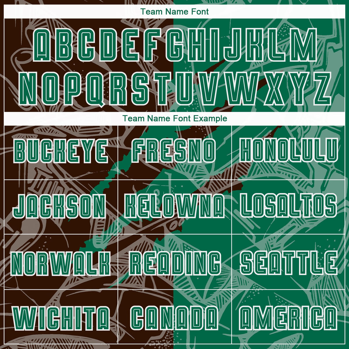 Custom Graffiti Pattern Kelly Green-Brown Scratch Sublimation Soccer Uniform Jersey Limited