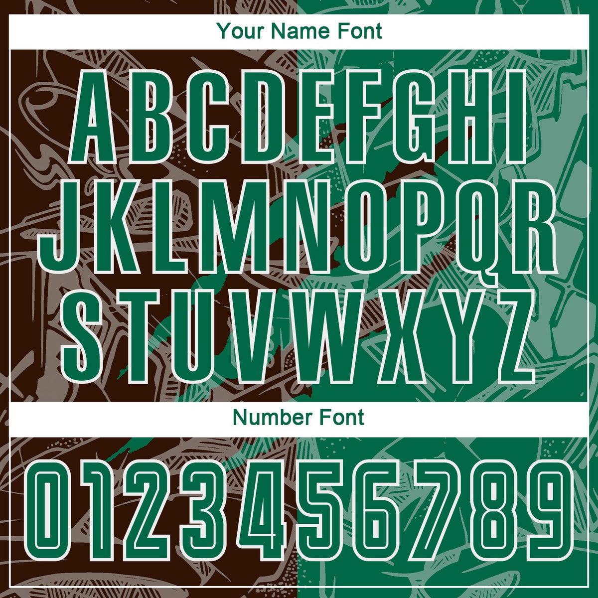 Custom Graffiti Pattern Kelly Green-Brown Scratch Sublimation Soccer Uniform Jersey Limited