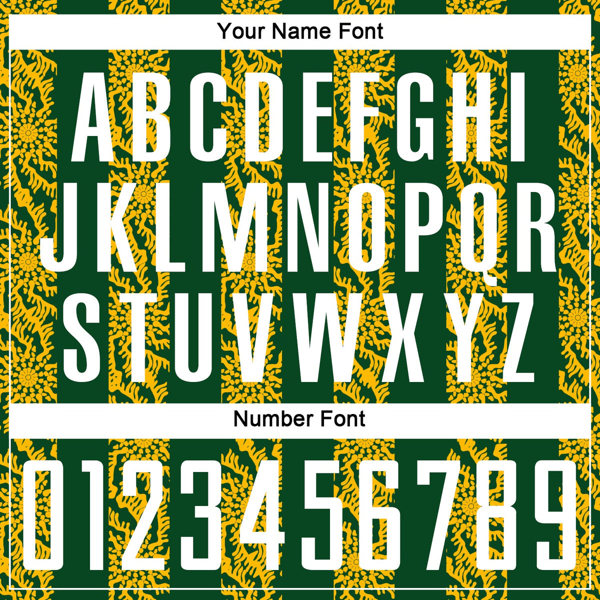 Custom Green White-Gold Abstract Shape Sublimation Soccer Uniform Jersey Limited