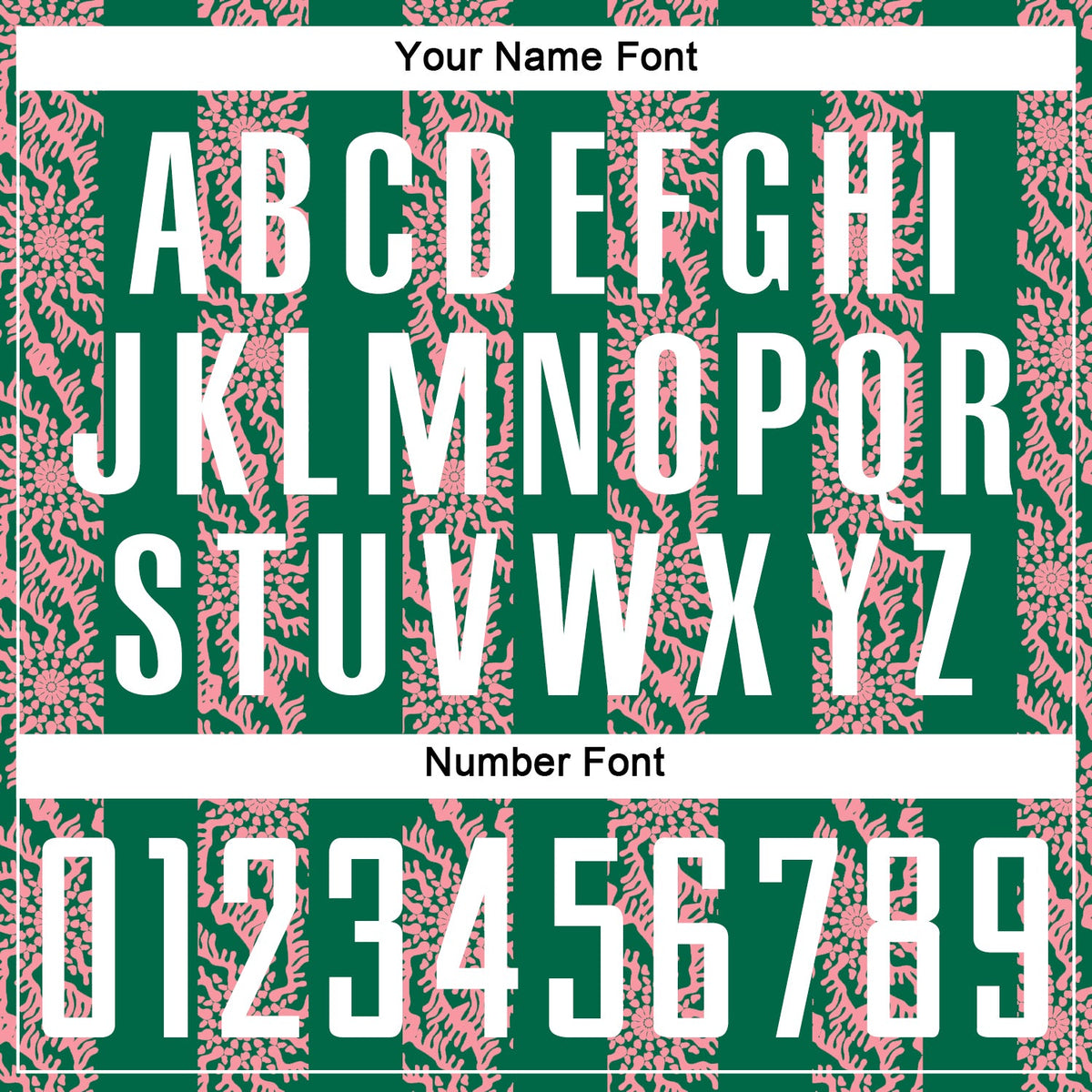 Custom Kelly Green White-Medium Pink Abstract Shape Sublimation Soccer Uniform Jersey Limited